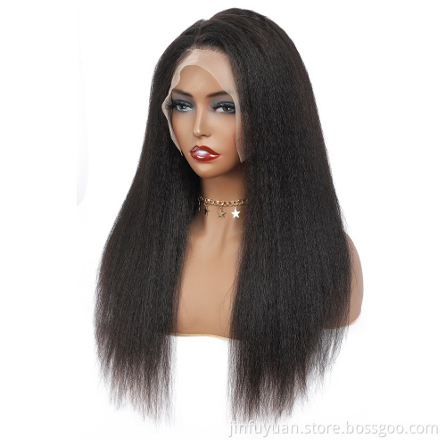 13x4 Brazilian Hair Frontal Lace Wig,kinky straight Human Hair Wig,Lace Frontal Human Hair Wig
